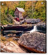 Glade Creek Grist Mill Deep In The Appalachian Mountains Acrylic Print