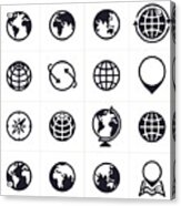 Globes Icons And Symbols Acrylic Print