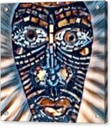 Glowing Tribal Mask Acrylic Print
