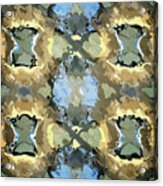 Golden Abstract Pattern Acrylic Print