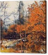 Golden Autumn Trees 2 Acrylic Print