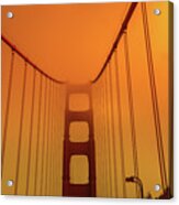 Golden Gate Bridge Smoky Sky Acrylic Print