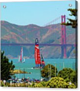 Golden Gate Sailing Acrylic Print