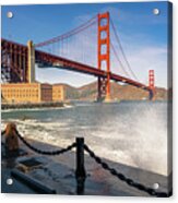 Golden Gate Splash Acrylic Print