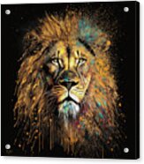 Golden Lion Acrylic Print