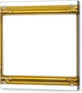 Golden Picture Frame (clipping Path Included) Acrylic Print