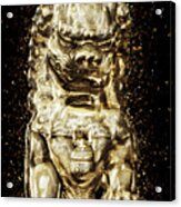 Golden Wall-art - Buddha Lion Acrylic Print