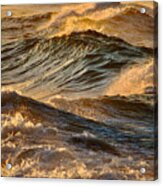 Golden Wave Tops Acrylic Print