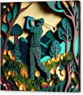 Golfers I Acrylic Print