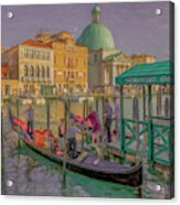 Gondola Ride Along The Grand Canal Acrylic Print
