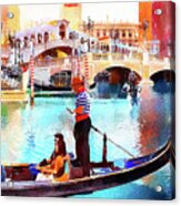 Gondola Rides At The Venetian Las Vegas Acrylic Print