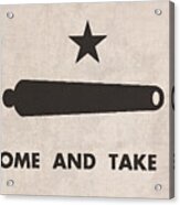 Gonzales Flag Vintage Come And Take It Art Acrylic Print