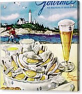 Gourmet Cover Of Clams And Beer Acrylic Print