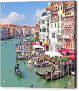 Grand Canal Gondolas, Venice Acrylic Print
