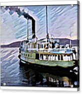 Grand Manan Ferry Aurora Acrylic Print