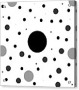 Graphic Grayscale Polka Dots Acrylic Print