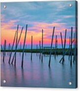Great Bay Vivid Sunset Acrylic Print