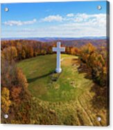 Great Cross Of Christ In Jumonville Near Uniontown, Pennsylvania Acrylic Print