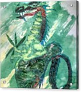 Green Dragon Acrylic Print