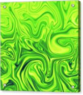 Green Slime Abstract Background Acrylic Print