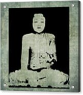 Green Tranquil Buddha Acrylic Print