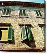 Green Windows In Tuscany Acrylic Print