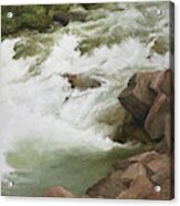 Grizzly Creek Spring Melt White Water Acrylic Print