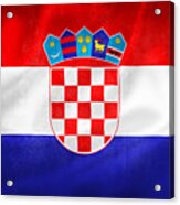 Grunge 3d Illustration Of Croatia Flag Acrylic Print
