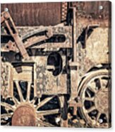 Grunge Rusty Train Detail Acrylic Print