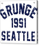 Grunge Seattle Acrylic Print