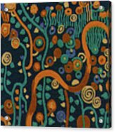 Gustav Klimt Ode Abstract Green Acrylic Print