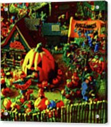Halloween Dance In Pumpkin Patch Acrylic Print