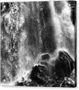 Hampaturi Waterfall Detail In Black And White Bolivia Acrylic Print
