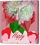 Happy Valentine's Day Pink Gift Card Acrylic Print
