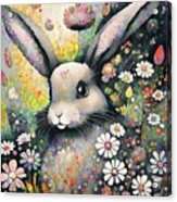 Hare In The Flower Meadow - 2a Acrylic Print