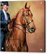 Harmony Between Horse And Rider Acrylic Print