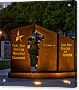 Havre De Grace Gold Star Families Memorial Monument Acrylic Print