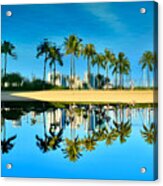 Hawaii Blue Lagoon Reflections Acrylic Print