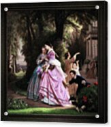 He Loves Me, He Loves Me Not By Josephus Laurentius Dyckmans Classical Art Old Masters Reproduction Acrylic Print