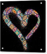 Heart For Women And Girls Happy Valentine's Day Acrylic Print
