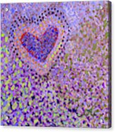 Heart In Lavenders Acrylic Print