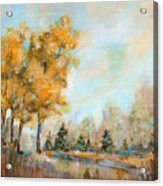 Hello Yellow - Fall Landscape Painting Acrylic Print