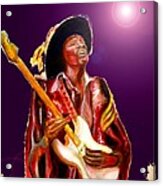 Hendrix Variations In Purple Acrylic Print