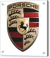 High Res Porsche Emblem Isolated Acrylic Print