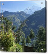 Hiking Trail To Mt Everest Base Camp Acrylic Print