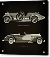 Hispano Suiza H6 Tulipwood 1924 And Duesenberg Sj Speedster  1933 Acrylic Print