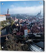 Historic City Of Cesky Krumlov In The Czech Republic In Europe Acrylic Print