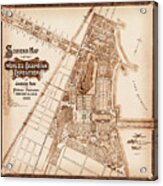 Historic Map Jackson Park Chicago Illinois 1893 Sepia Acrylic Print