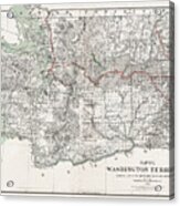 Historical Map Washington State Territory 1888 Acrylic Print