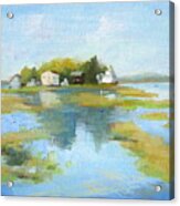 Homes On Essex River, High Tide Acrylic Print